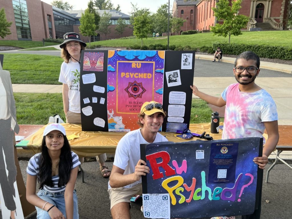 Launching RU Psyched, Rutgers Psychedelic Science, at the Rutgers Involvement Fair. August 2023.