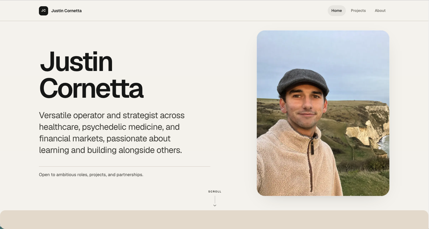 Personal Website & Portfolio Workflows project interface
